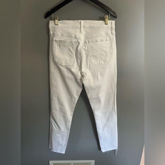 J. Crew Toothpick skinny White Jeans women’s 31 w 29”inseam Raw Hem  Classic - Picture 5 of 14